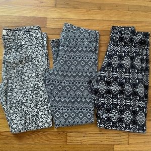 Bundle of 3 size medium leggings